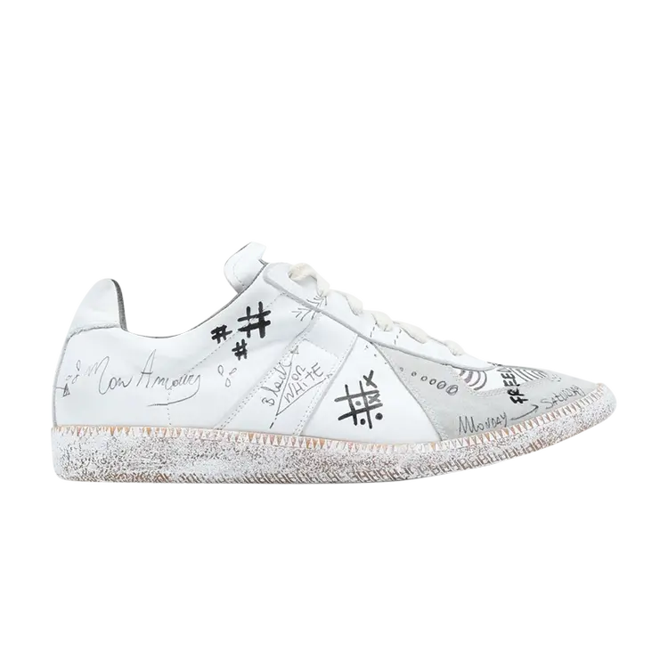 

Кроссовки Maison Margiela Replica 'Graffiti - White', белый