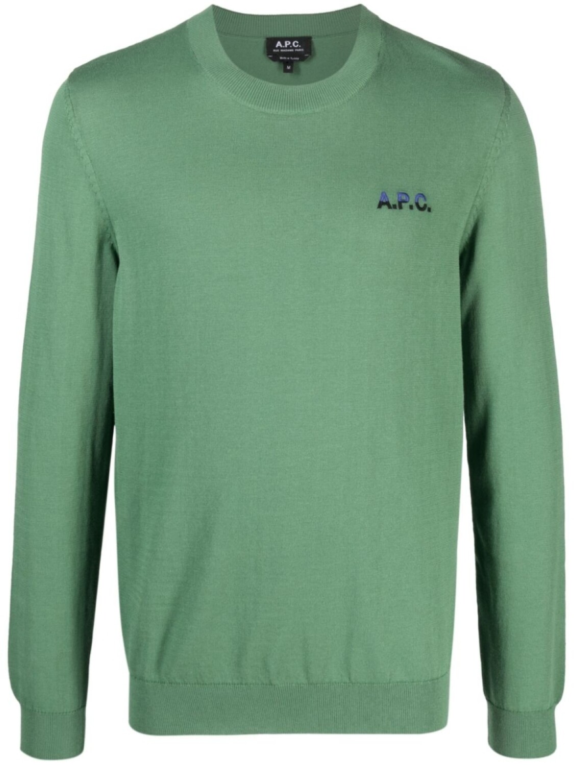 

A.P.C. джемпер с вышитым логотипом, зеленый