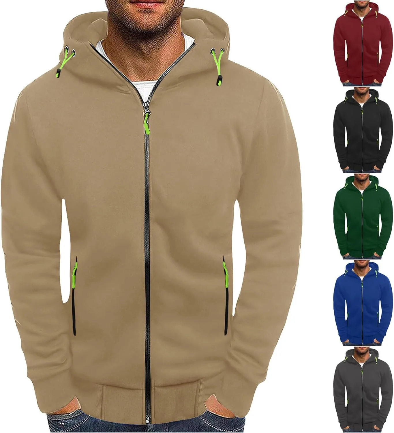 

Толстовка с капюшоном на молнии и карманом RRMuAzgs