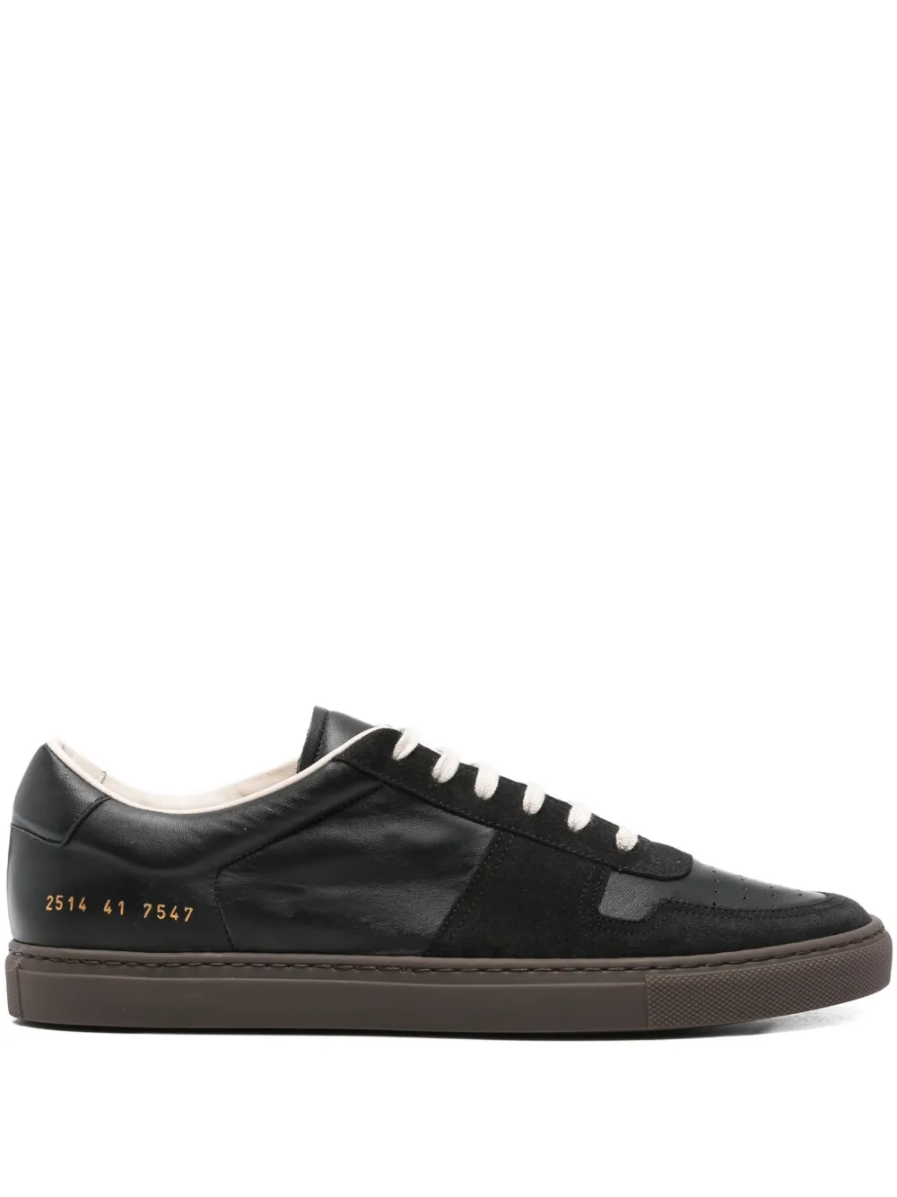 

Кожаные низкие кеды на шнуровке Common Projects, черный