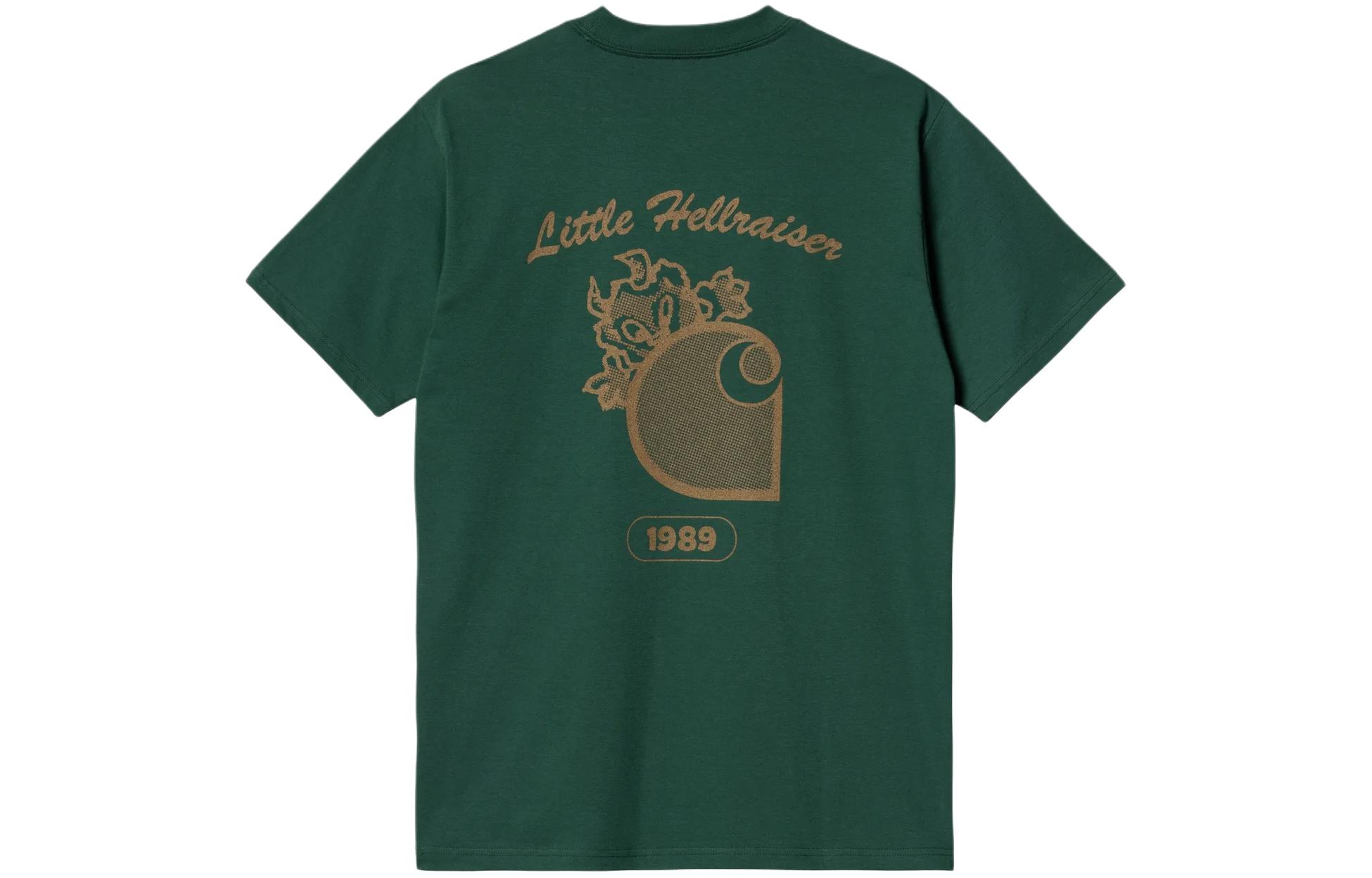 

Carhartt WIP Футболка Little Hellraiser, мужская, Green, Зеленый, Carhartt WIP Футболка Little Hellraiser, мужская, Green
