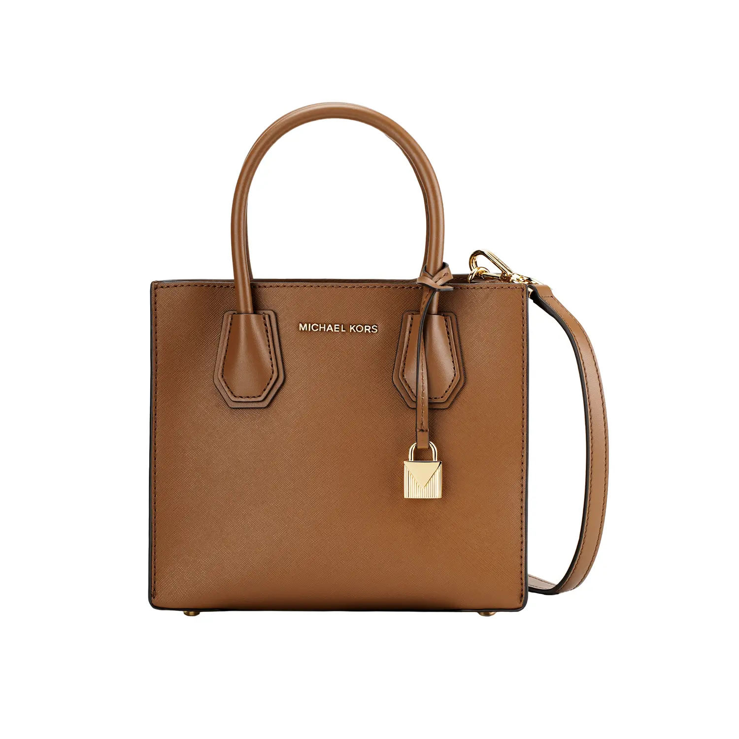 

MICHAEL KORS Кожаный багажник через плечо на одно плечо женская сумка карамельно-коричневый