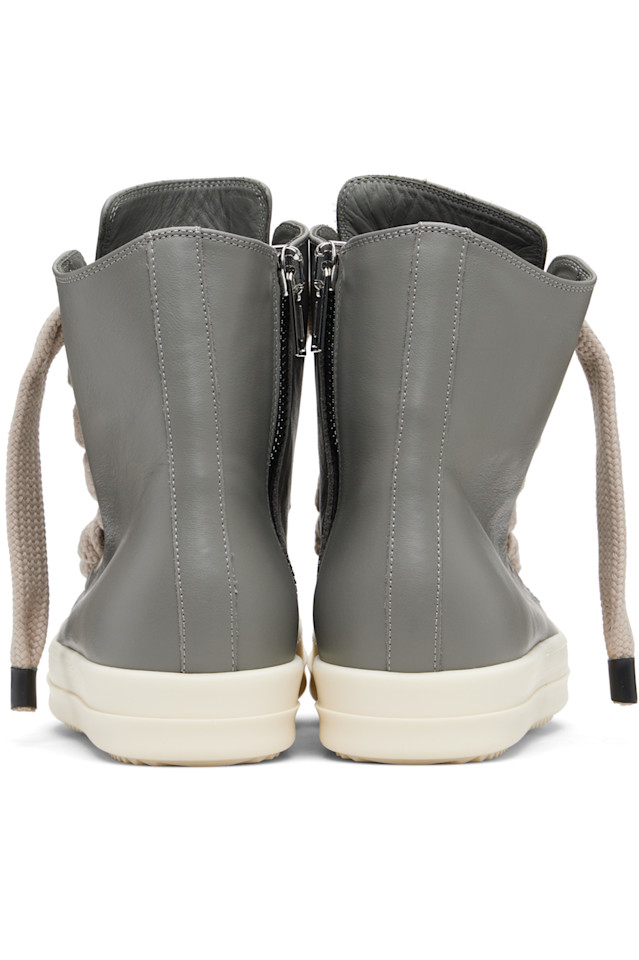 Rick Owens Серые кроссовки с рюшами в форме храма — фото 2