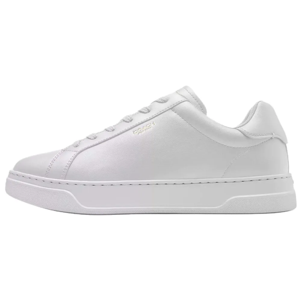 COACH Кроссовки скейтерские мужские low top из искусственной кожи и спилка bright white