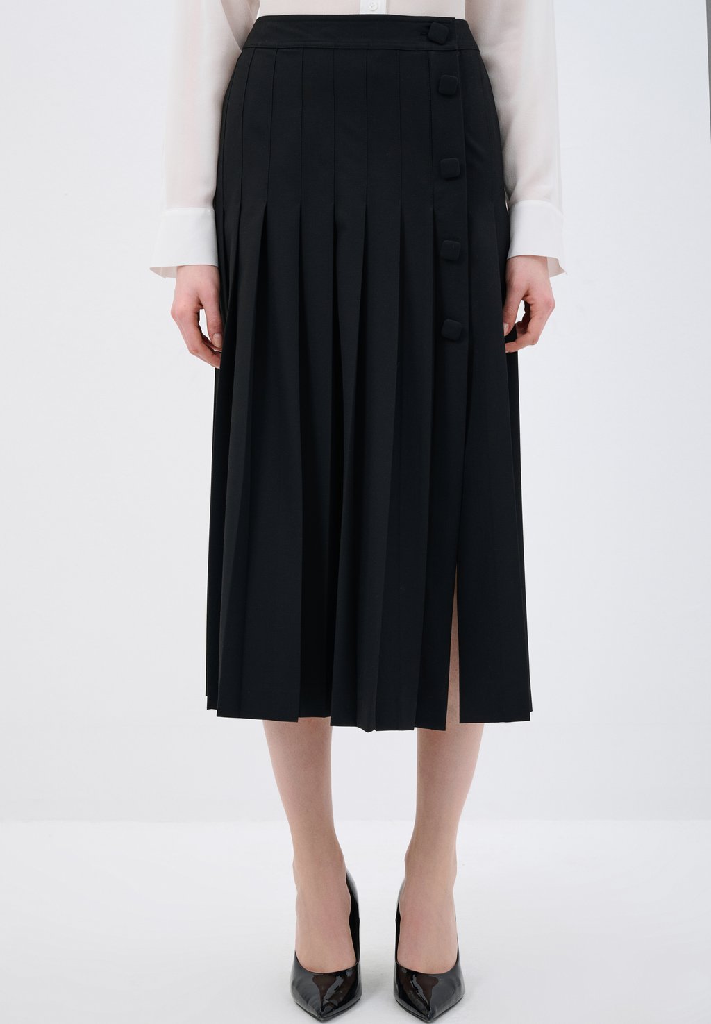 

Юбка плиссированная DETAILED - A-line skirt adL, черный