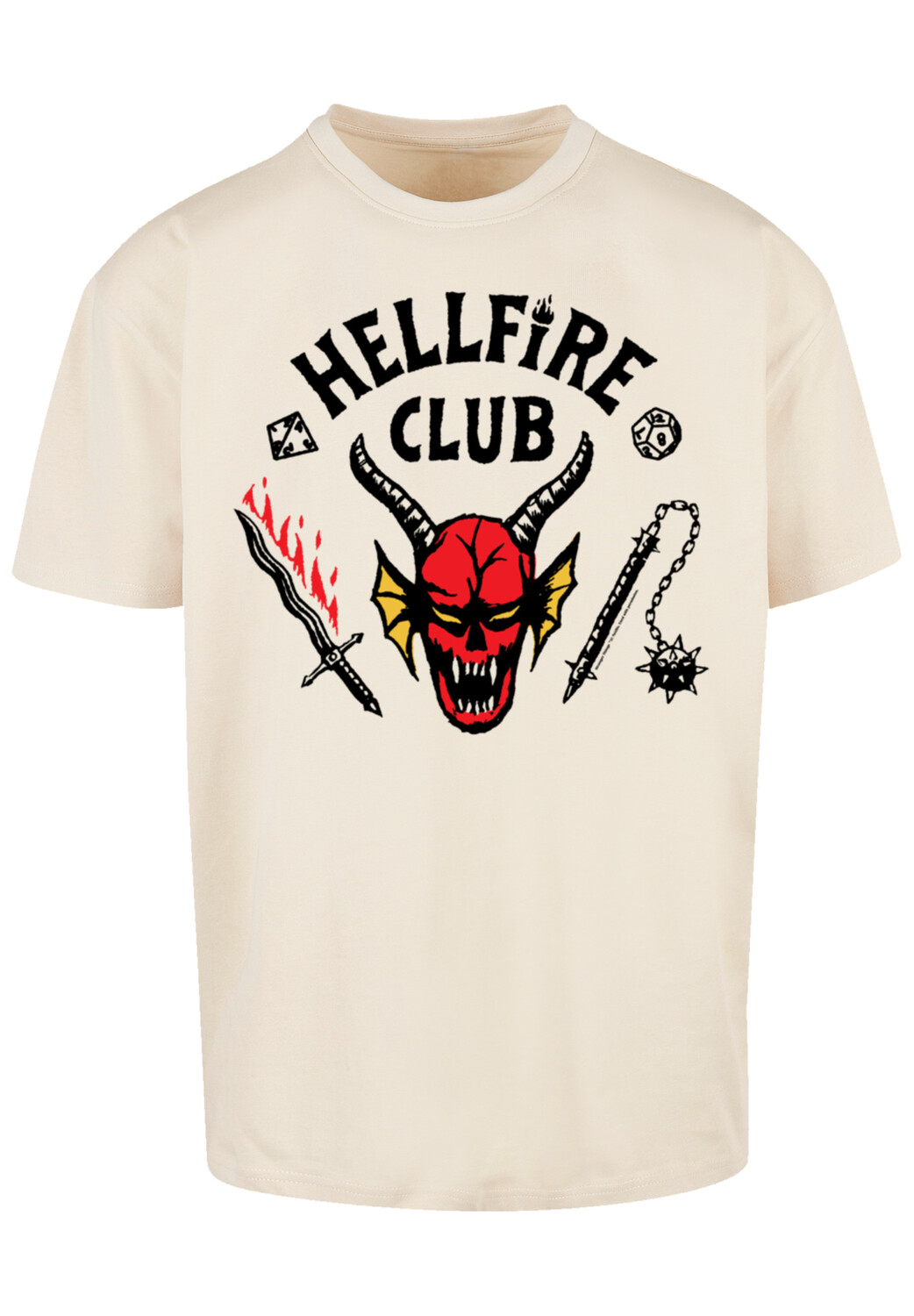 

Футболка F4NT4STIC Stranger Things Hellfire Club Netflix TV Series, песочный