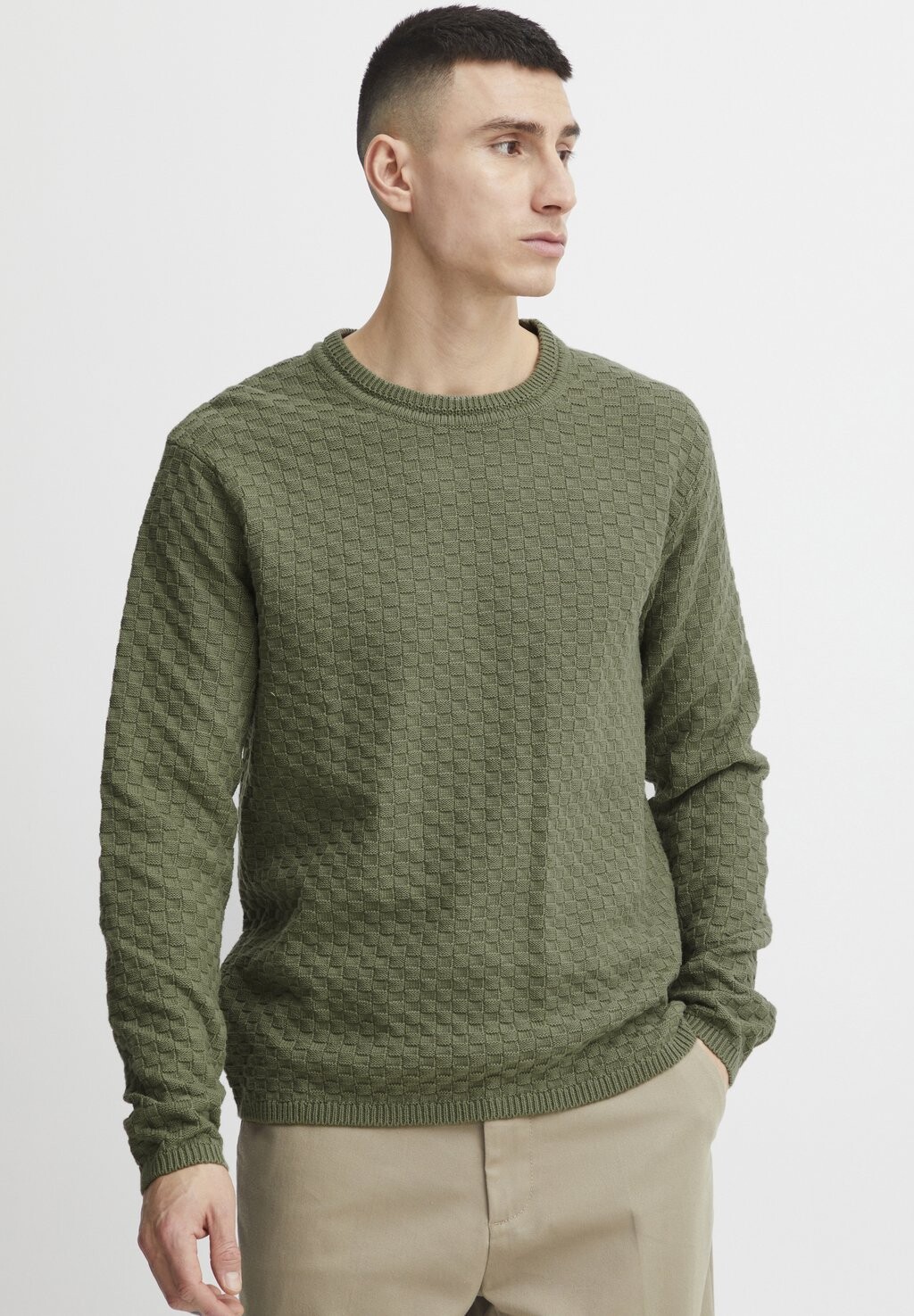 

Вязаный свитер SOLID SDELIJAH, цвет deep lichen green