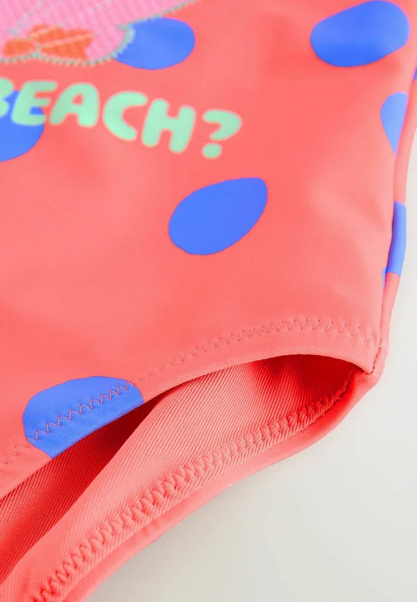 Купальник стандартного кроя Next, Coral Pink Shell Polka Dot — фото 2