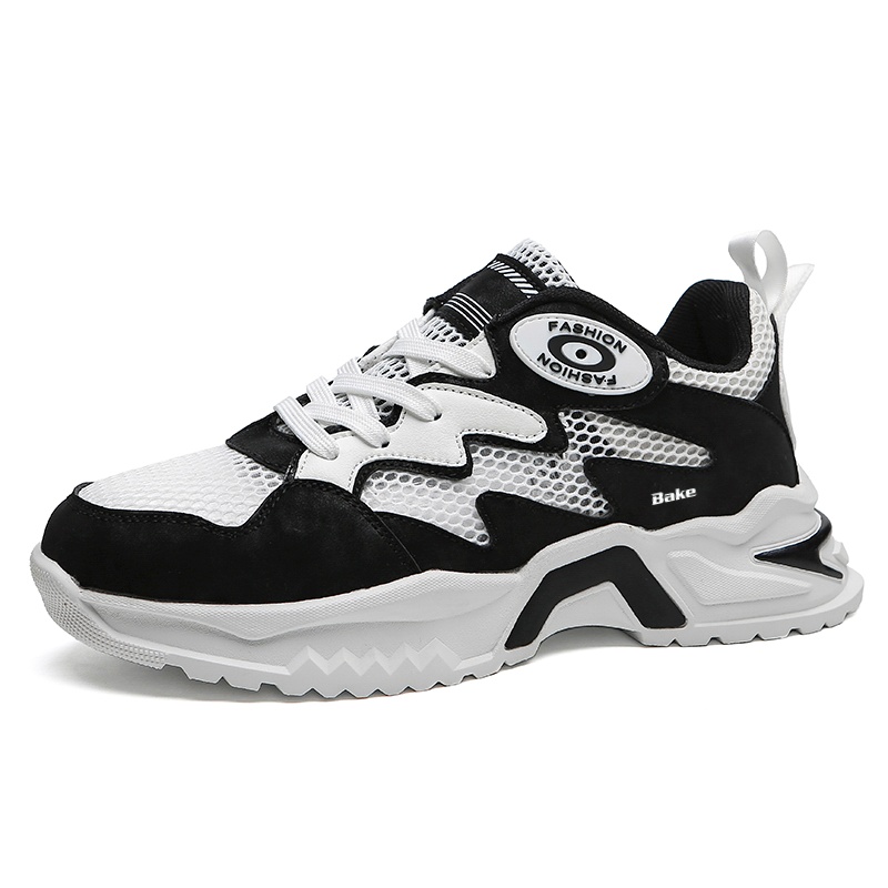 

BAKE Мужские противоскользящие износостойкие низкие массивные кроссовки - черные, цвет Black