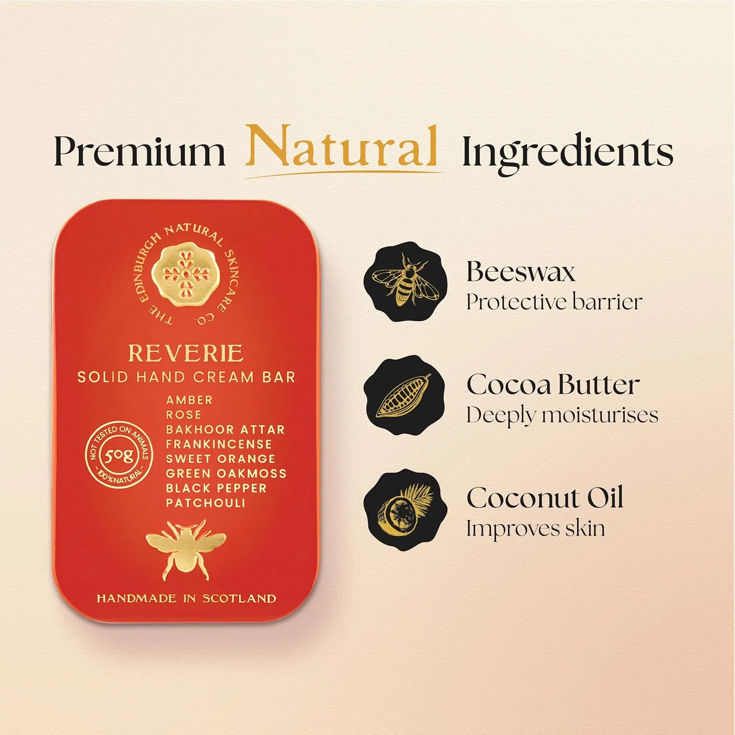 Твердый крем для рук «Reverie Hand Cream Bar», 100% натуральный The Edinburgh Natural Skincare Company Ltd. — фото 2