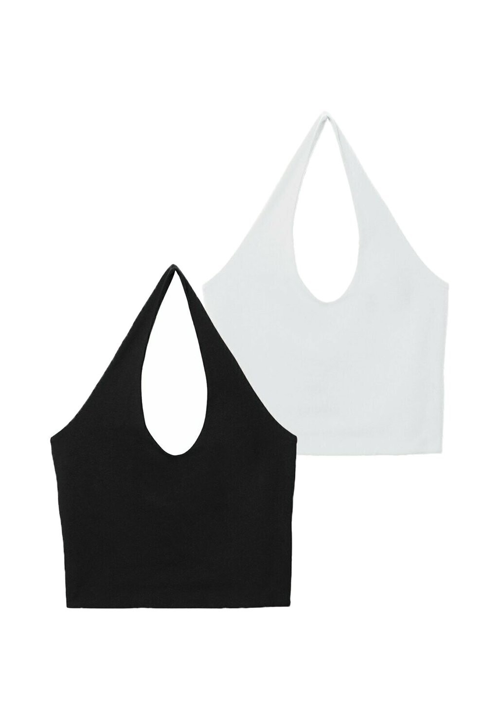 

Топ 2-PACK OF HALTER Stradivarius, белый