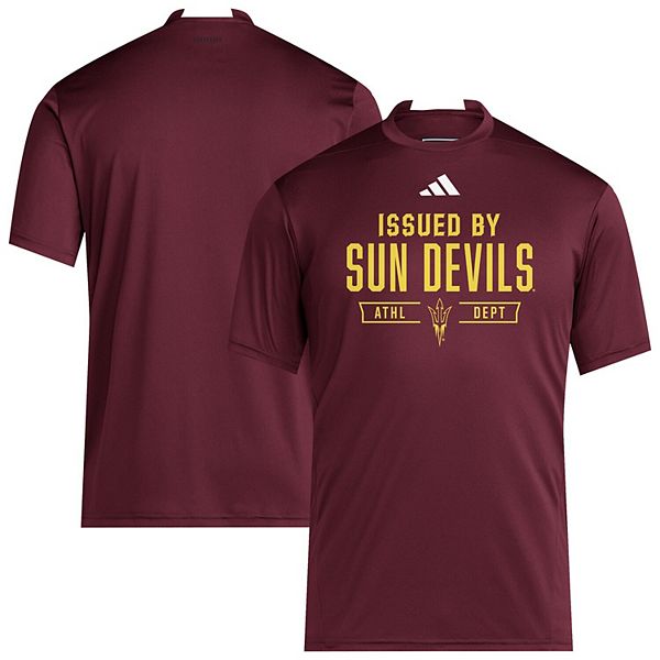 

Мужская бордовая футболка arizona state sun devils 2025 training performance team Adidas