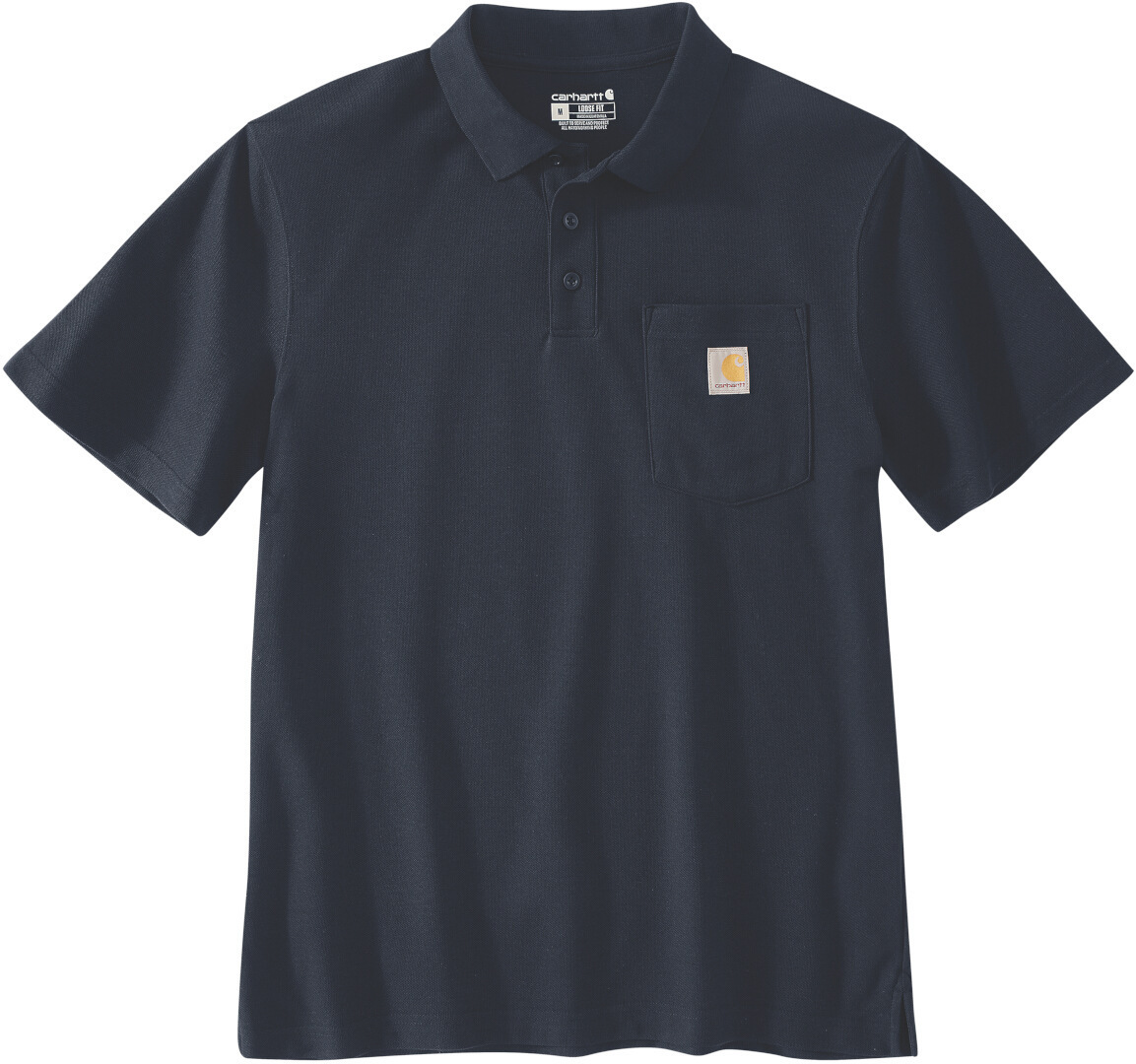 

Футболка Carhartt Loose Fit Short-Sleeve Pocket Polo Shirt, темно-синий