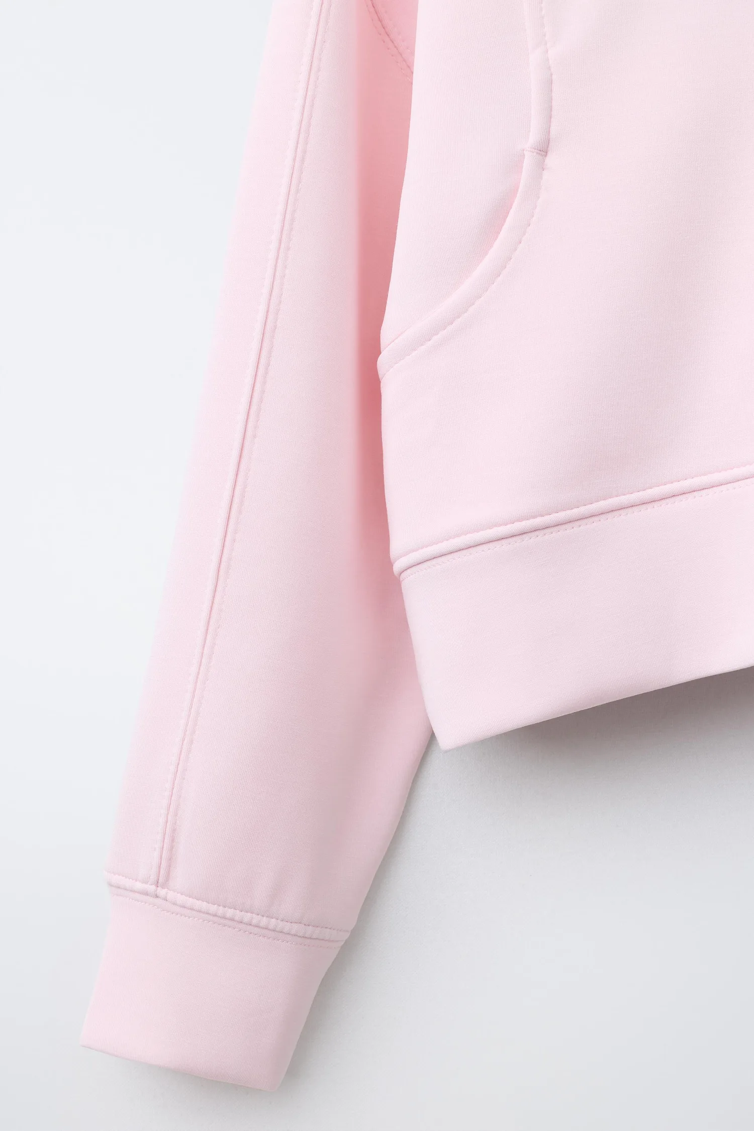 Куртка с капюшоном из смеси модала Zara, пастельно-розовый — фото 4