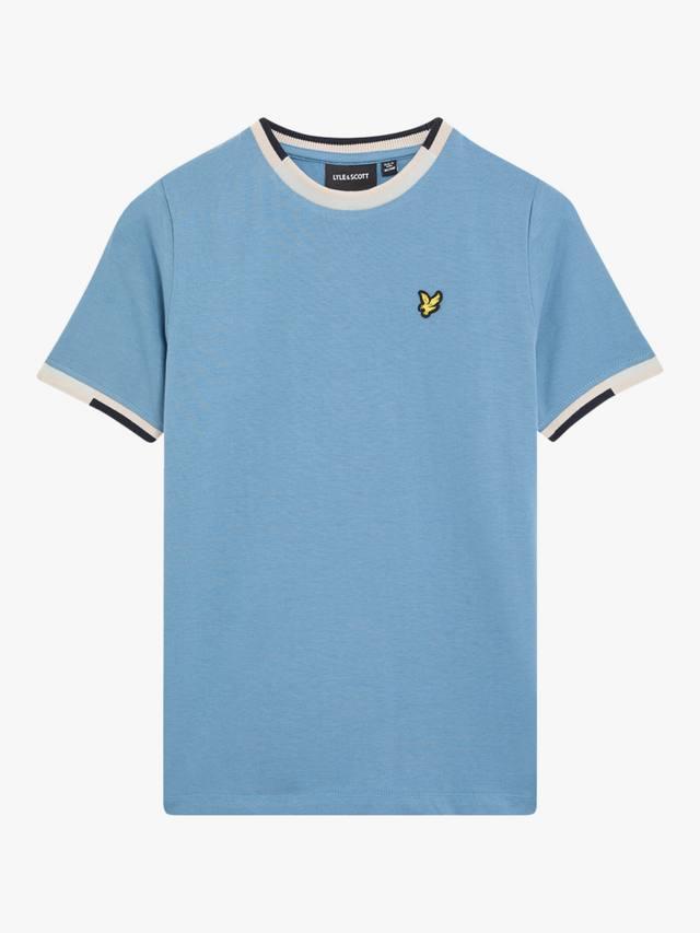 

Детская футболка с ребристой вязкой Lyle & Scott, Blue