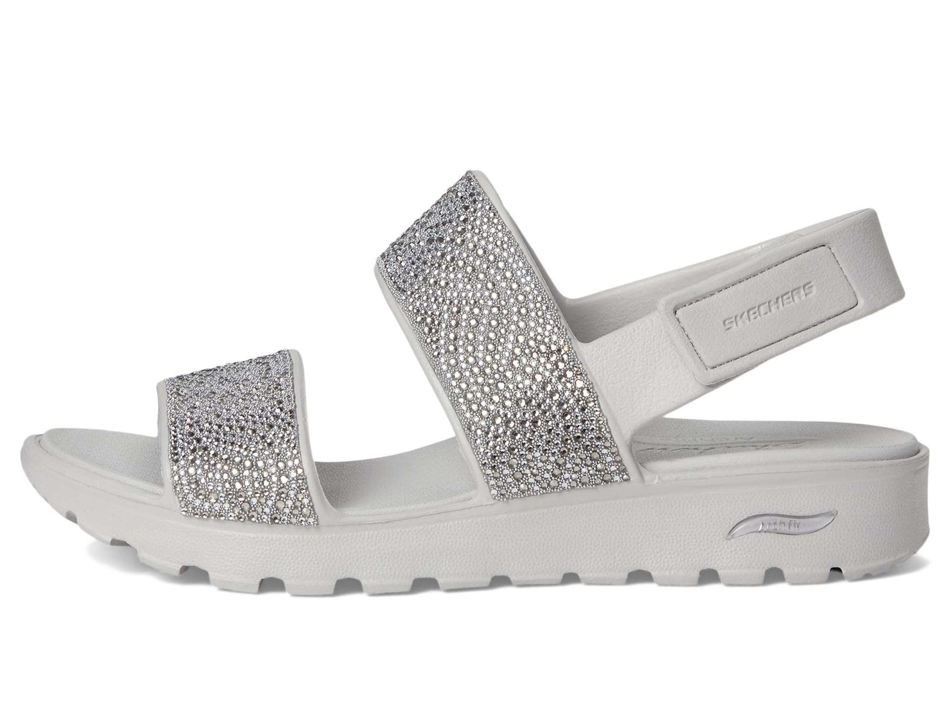 Сандалии SKECHERS Foamies Arch Fit Footsteps Double Band With Rhinestones, Gray — фото 4
