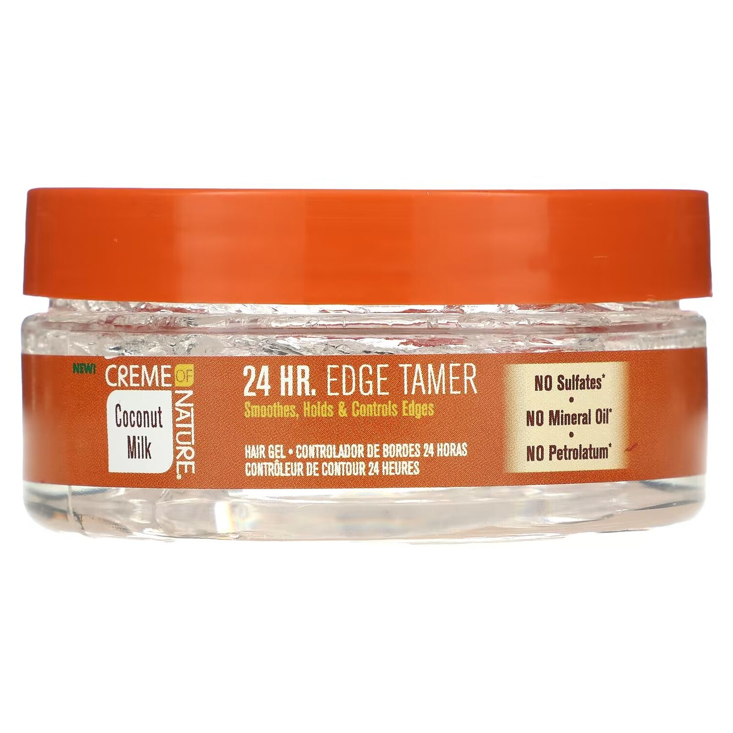 

Кокосовое молоко, 24 часа. Гель для волос Edge Tamer, для натуральных волос, 2,25 унции (63,7 г) Creme Of Nature