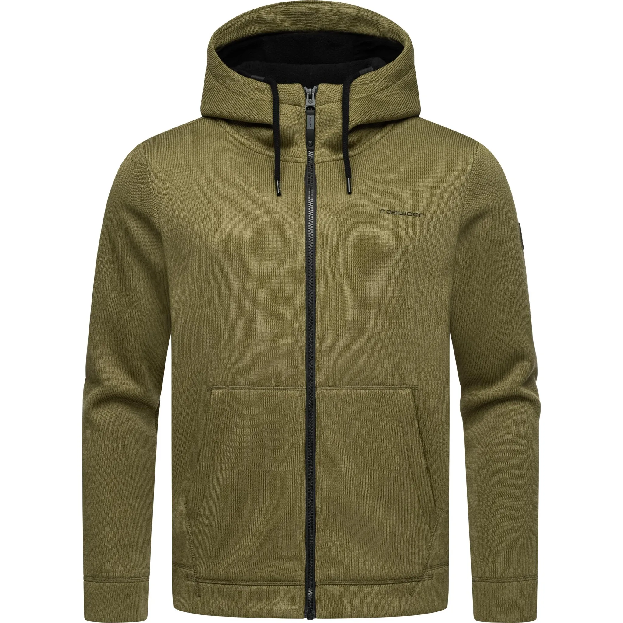

Кардиган с капюшоном Ragwear "Fabian", мужская базовая куртка рельефной вязки с капюшоном, зеленый