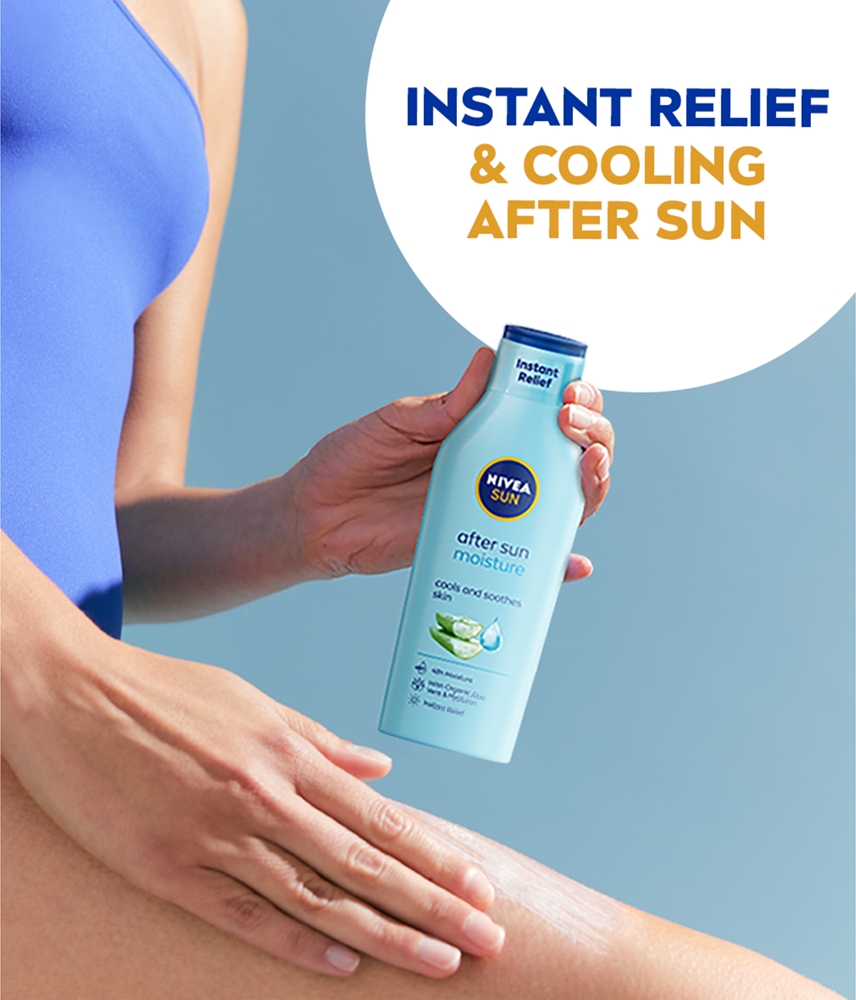 Увлажняющий лосьон Sun after sun после принятия солнечных ванн с алоэ вера Nivea, 400 мл — фото 3