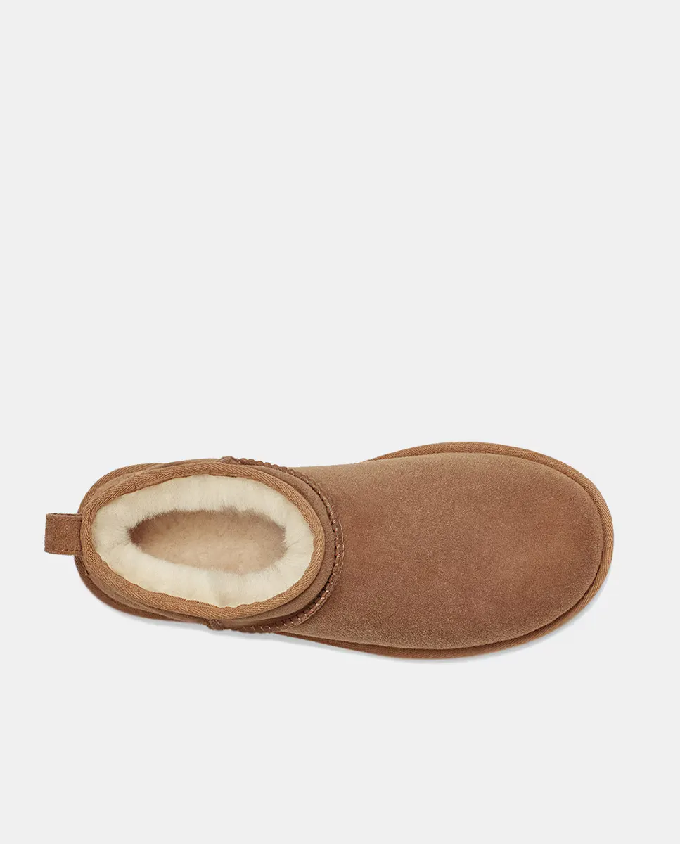 Женские ботильоны Classic Ultra Mini из замши с меховой внутренней подкладкой UGG, цвет Camel — фото 2