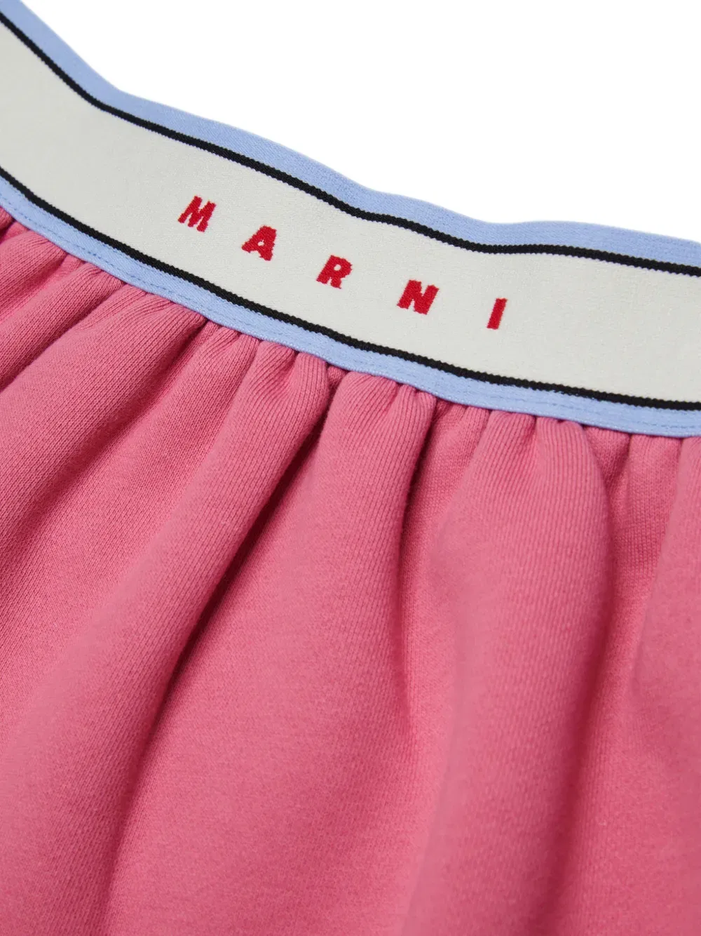 Юбка с присборенным поясом и логотипом Marni Kids, розовый — фото 4