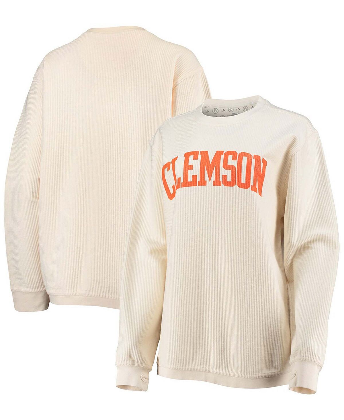 

Женский белый свитшот Clemson Tigers с удобным шнурком в винтажном стиле, базовый пуловер с аркой Pressbox, белый