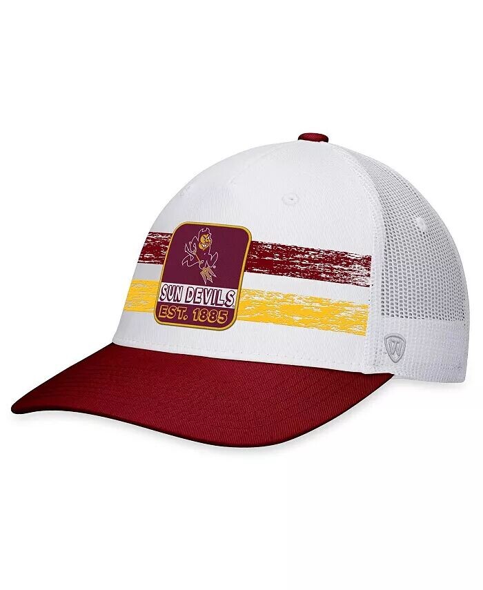 

Мужская бело-бордовая кепка Snapback Sun Devils в стиле Аризона с эффектом выцветания в стиле ретро Top Of The World