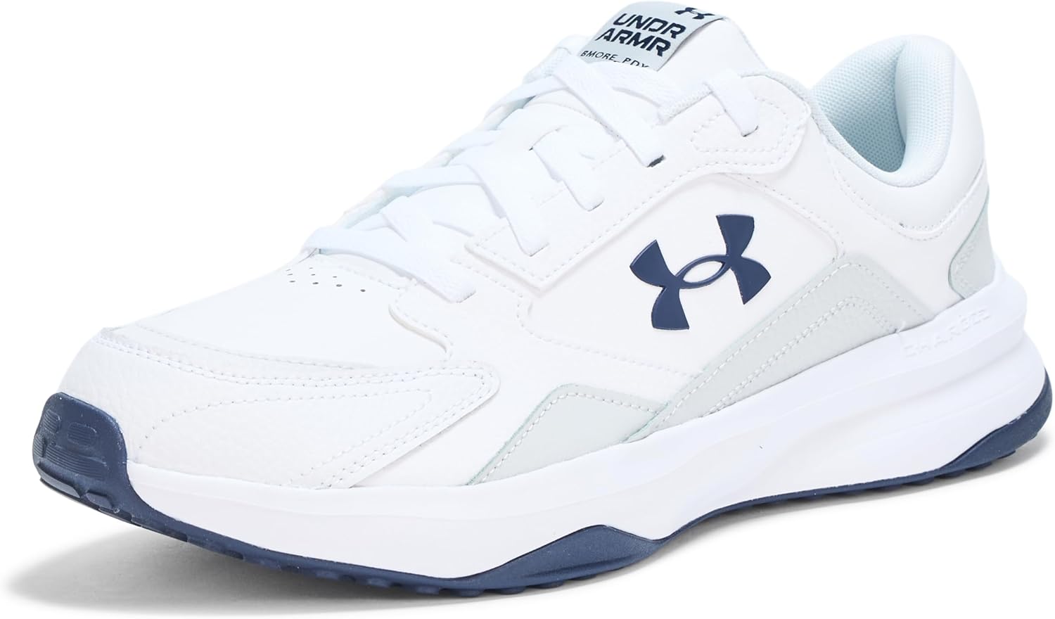 

Under Armour мужские кроссовки Charged Edge Leather, White/Distant Gray/Midnight Navy