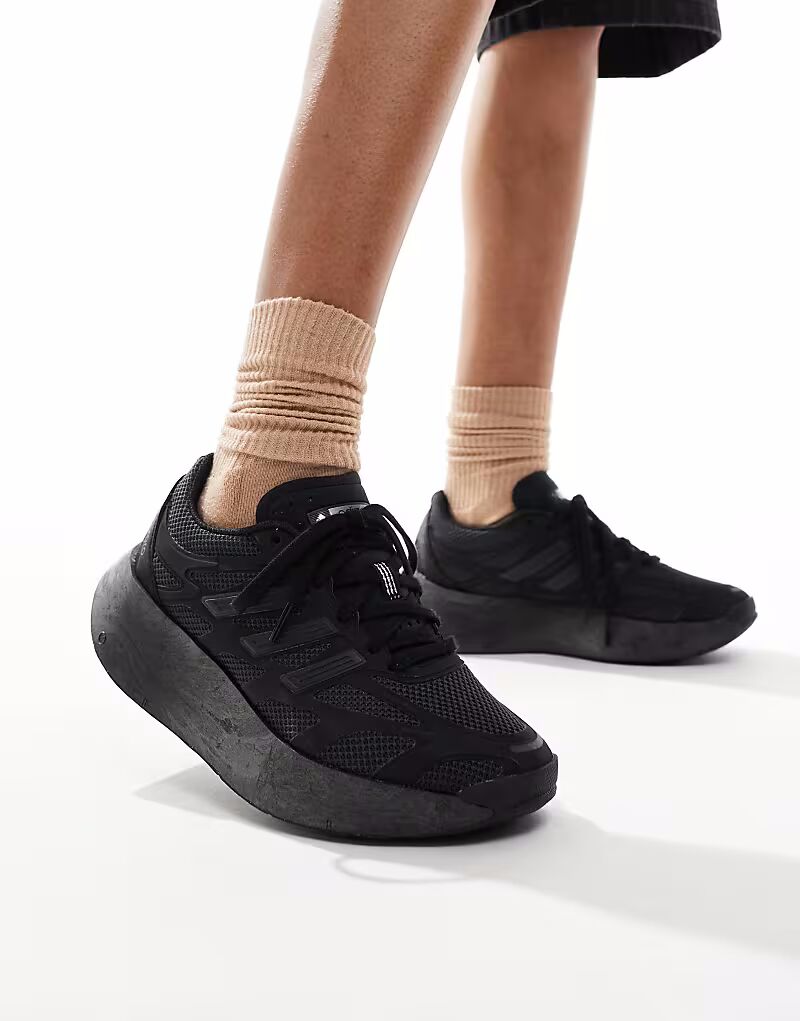 Кроссовки Adidas Originals Adizero aruku в черном цвете / карбон / металл