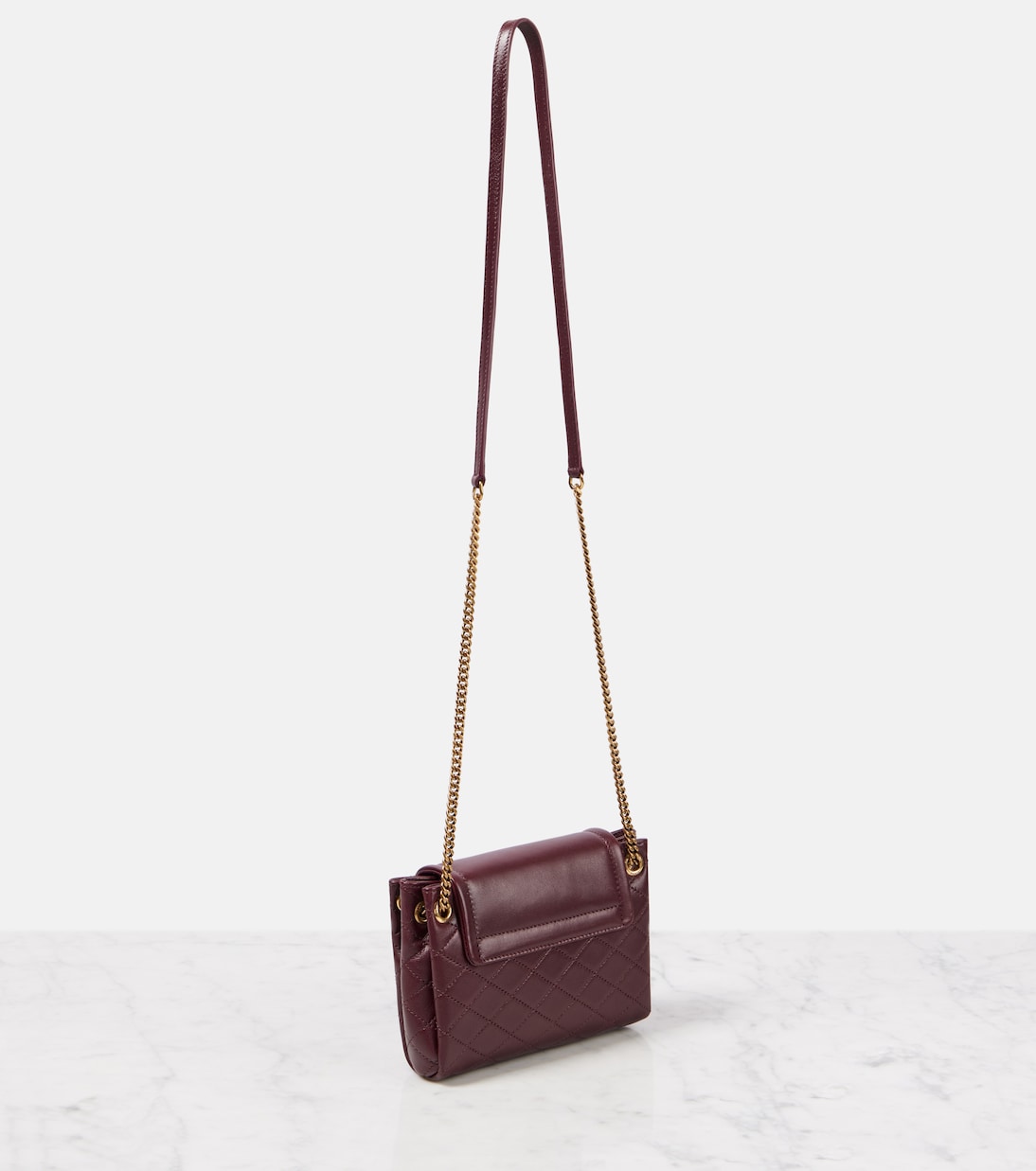 Миниатюрная кожаная сумка-кроссбоди Nolita Mini Saint Laurent, Lt Hot Wine — фото 4