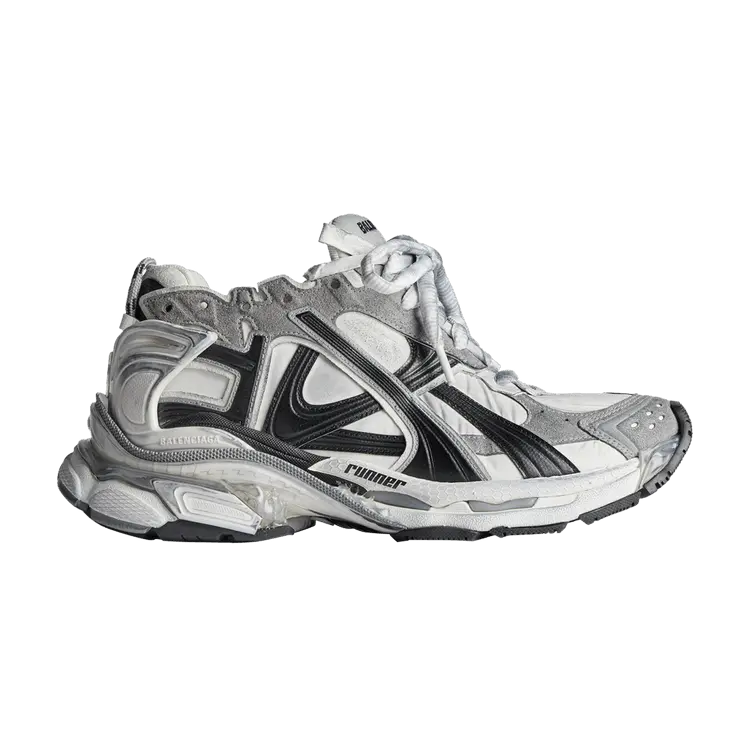 Кроссовки Balenciaga Wmns Runner Sneaker Worn-Out - Grey Black, серый