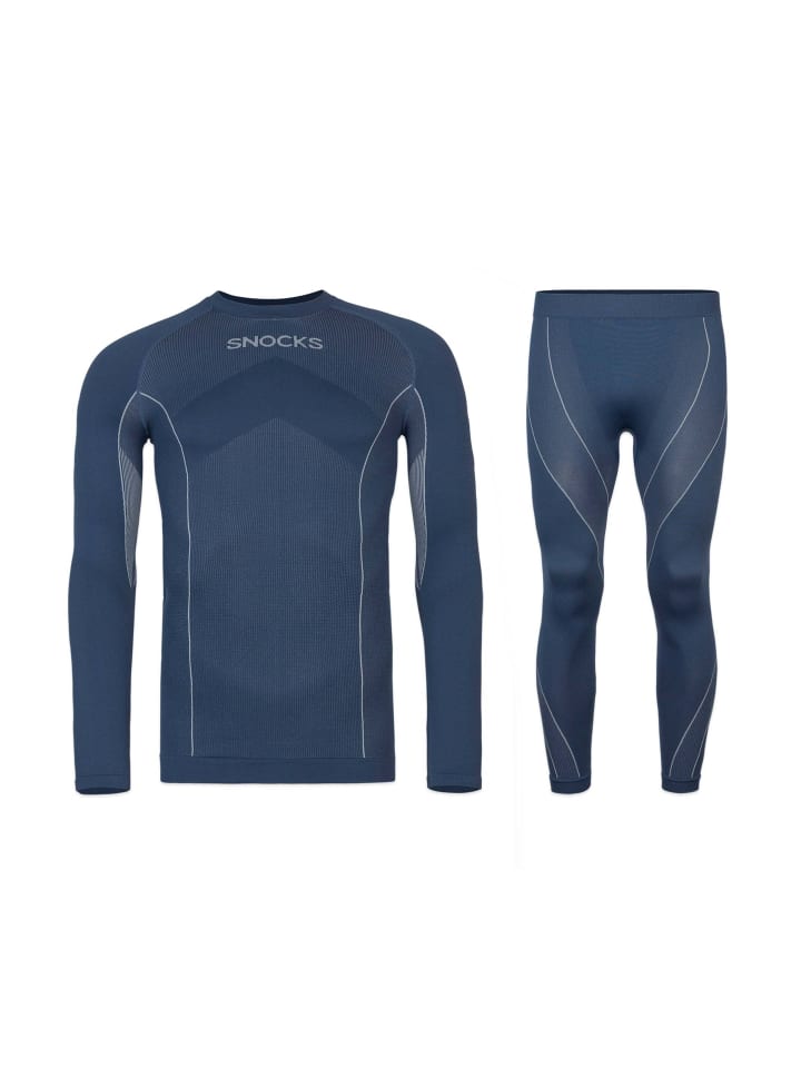

SNOCKS Термобелье с отверстиями для больших пальцев, 1 комплект, темно-синего цвета