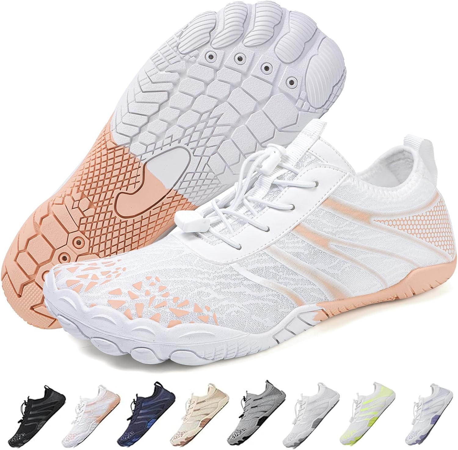 

Кроссовки для ходьбы для женщин и мужчин Feedmoo, белый/розовый