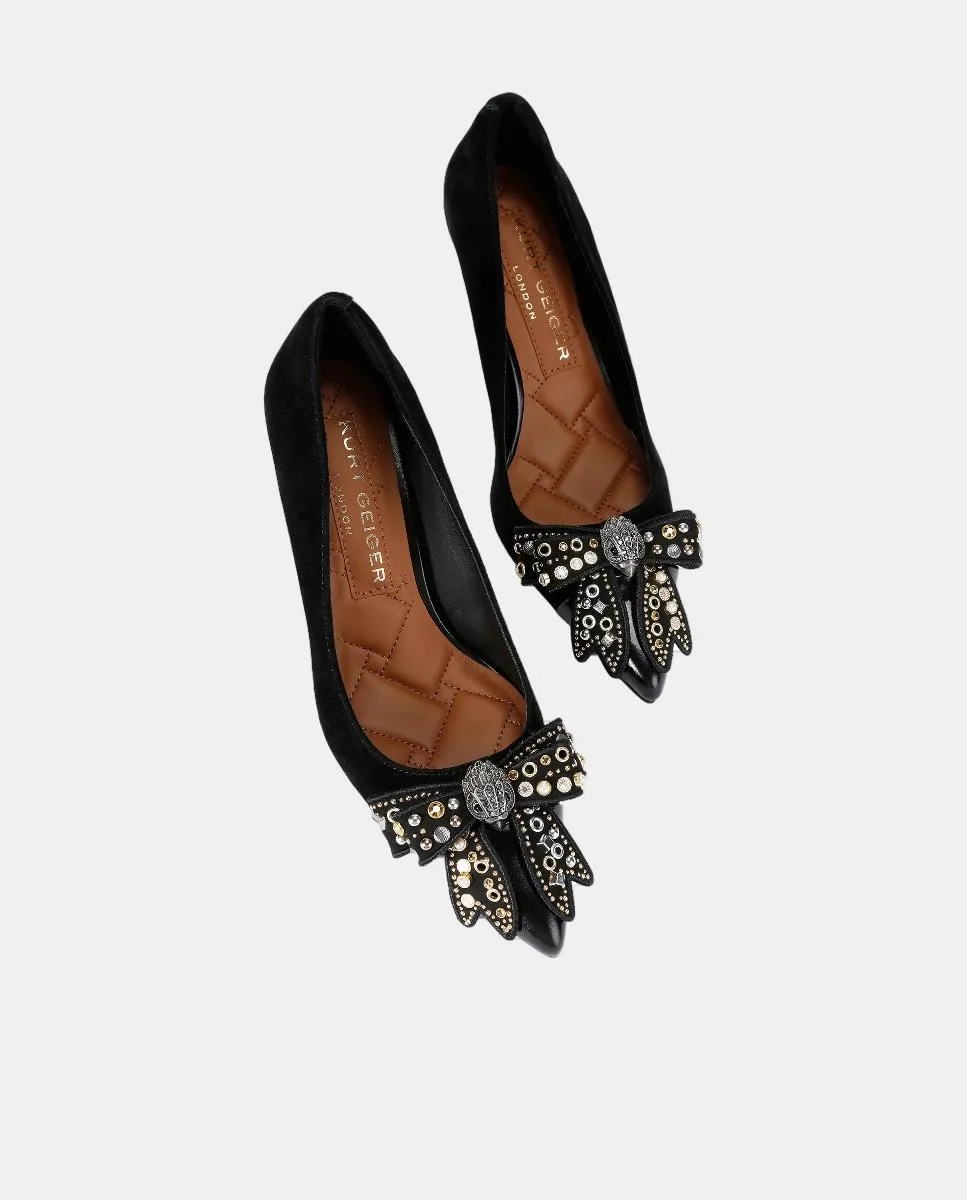 Женские туфли Belgravia из кожи с бантом Kurt Geiger, черный — фото 2