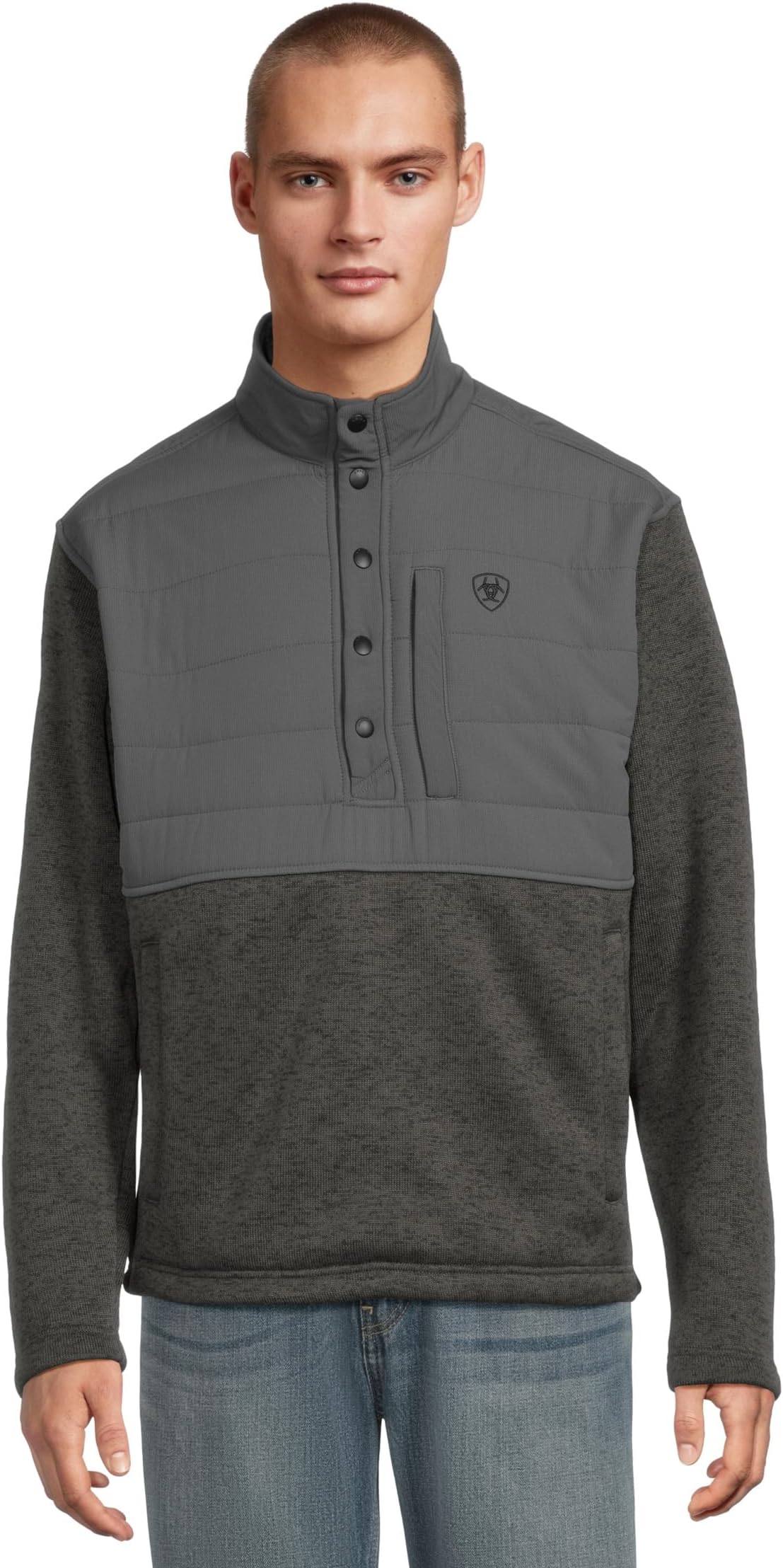 

Свитер Ariat Caldwell Reinforced Snap Sweater, серый