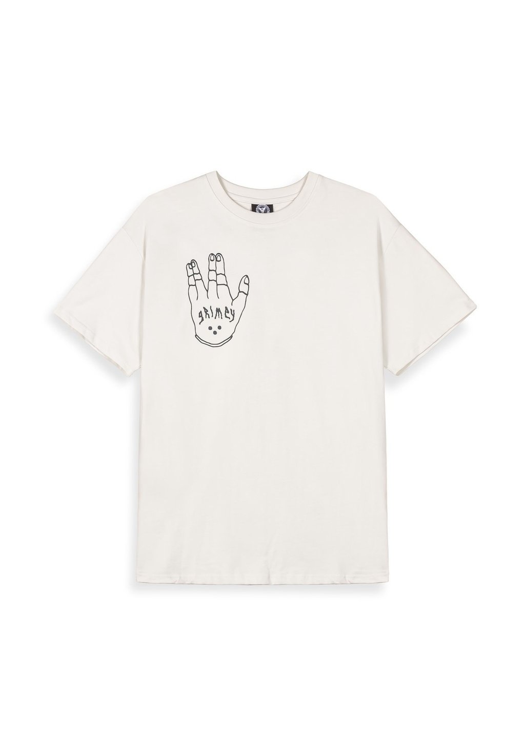 

Футболка с принтом PEACE WITHIN THE GLITZY GRILLZ Grimey, молочный