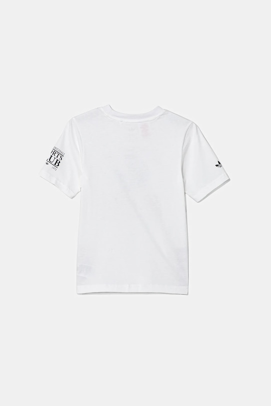 Детская хлопковая футболка Adidas Originals, белый — фото 2
