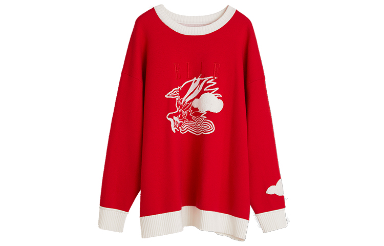 

ELLE Трикотаж Женский Красный Круглый Вырез Умеренный Другие