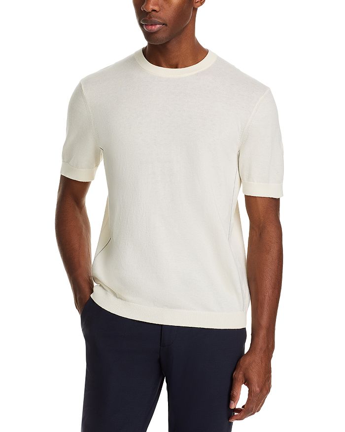

Хлопковый кашемировый свитер с коротким рукавом - эксклюзив The Men's Store at Bloomingdale's, слоновая кость/кремовый