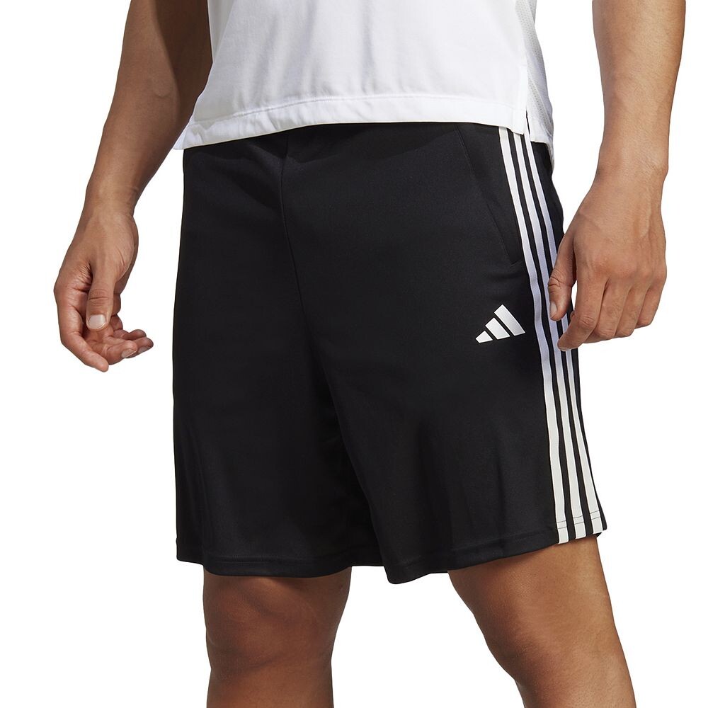 

Тренировочные шорты adidas Train Essentials Пике с 3 полосками Big & Tall Adidas, цвет Black White