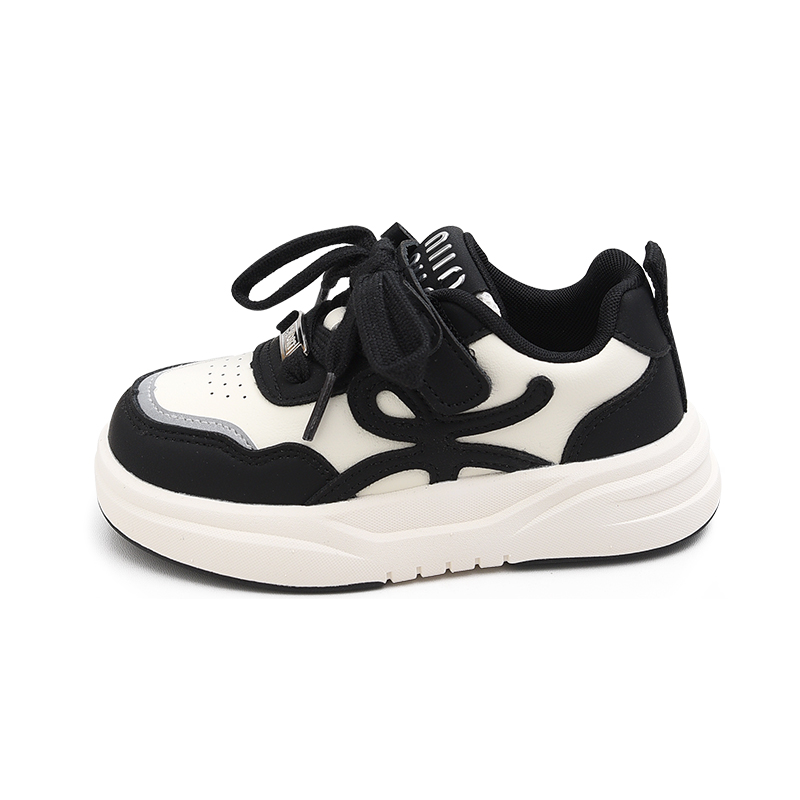 

Износостойкие легкие амортизирующие нескользящие низкие скейтбордские кроссовки для детей Budding, бежевый/черный