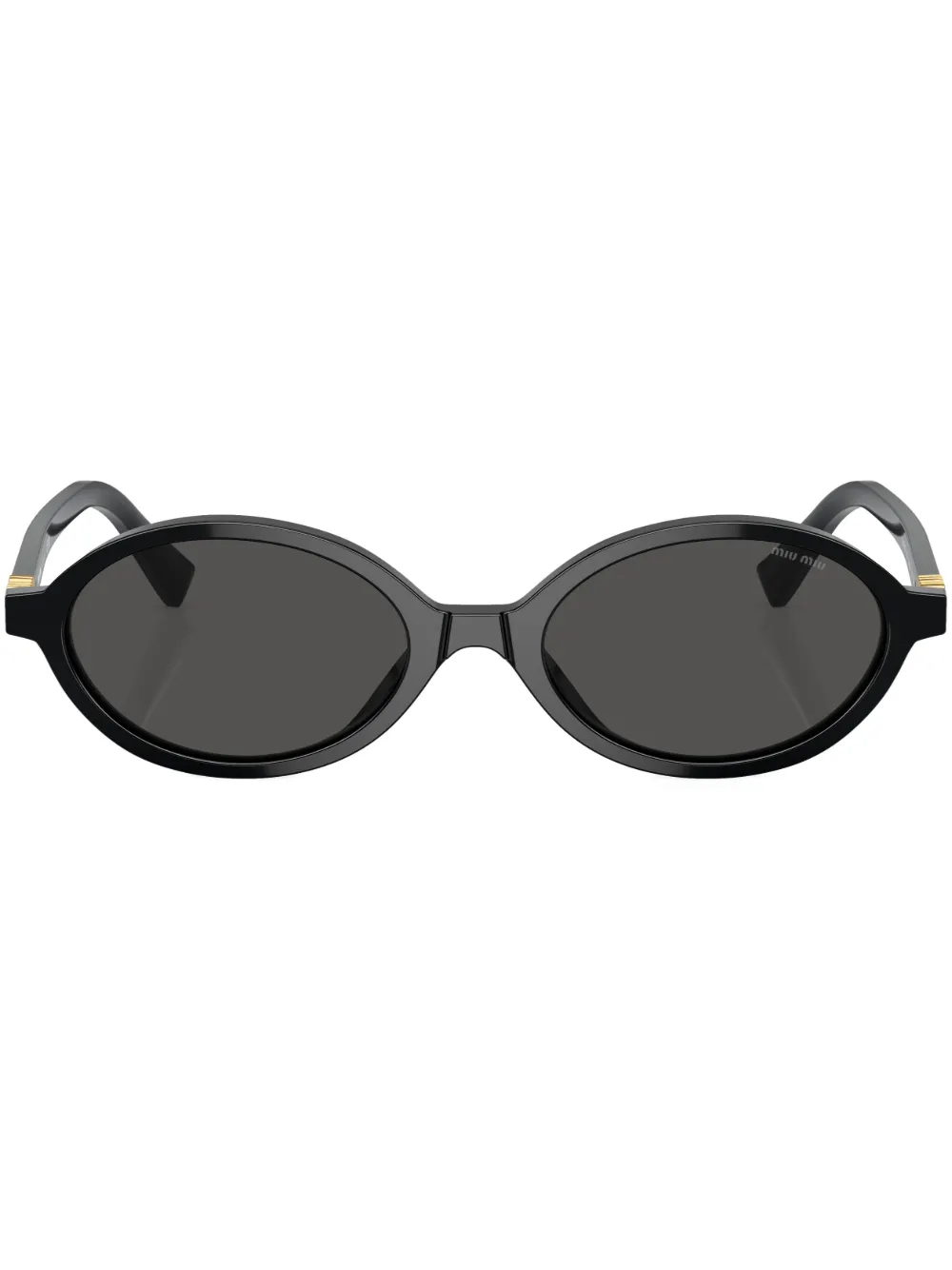 

Солнцезащитные очки в овальной оправе с логотипом Miu Miu Eyewear, черный