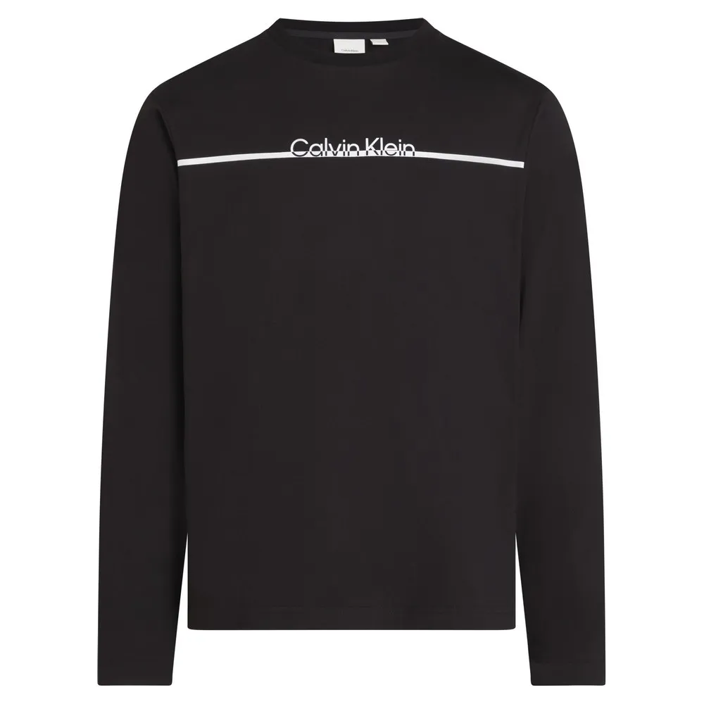 

Футболка Calvin Klein Split Line Logo long sleeve, черный