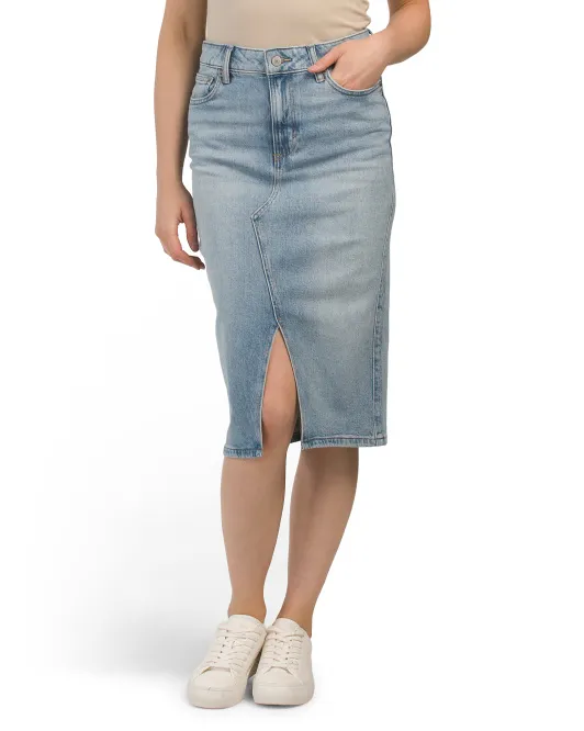 

Джинсовая юбка-миди Lucky Brand, цвет Medium Wash