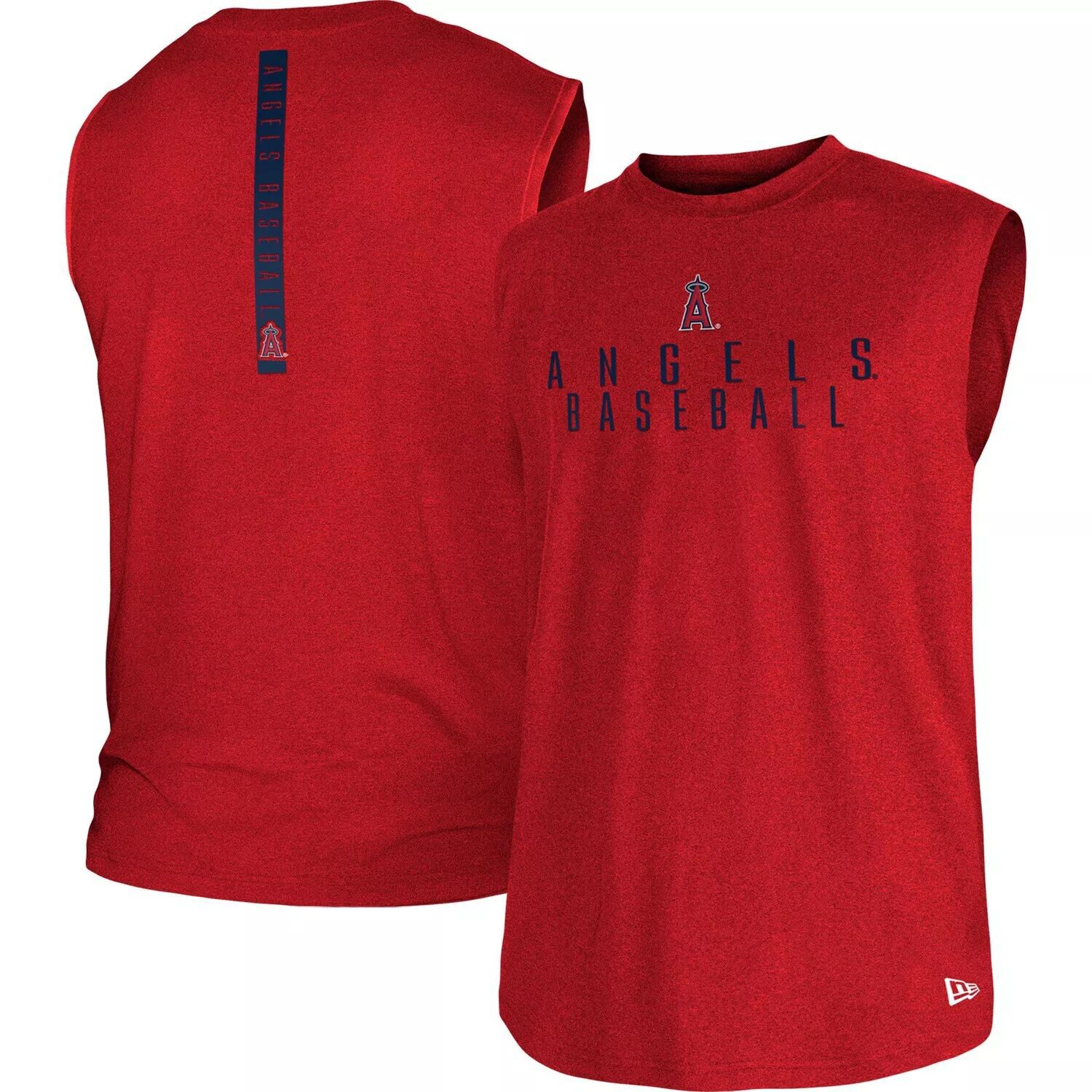 

Мужская красная майка New Era Los Angeles Angels Team Muscle безрукавка