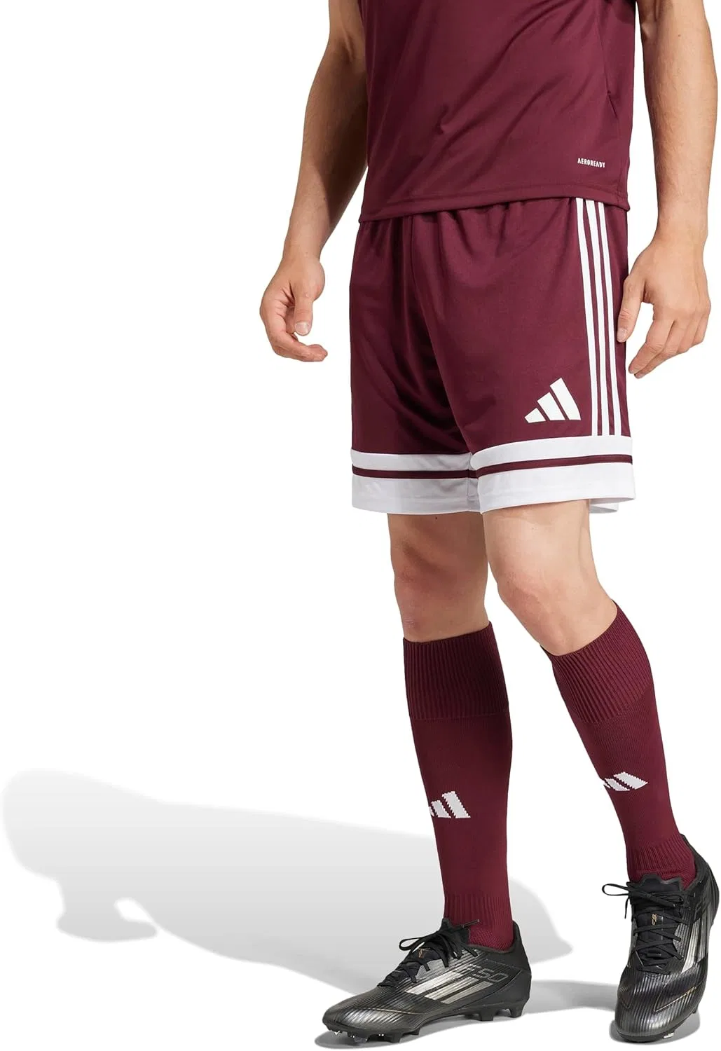 Шорты активные adidas Squadra25, Team Maroon 2/White — фото 2