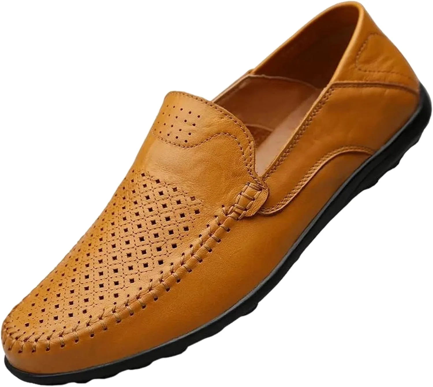 Мокасины мужские повседневные Adhdyuud Driving Loafers, Hollow Out Yellow