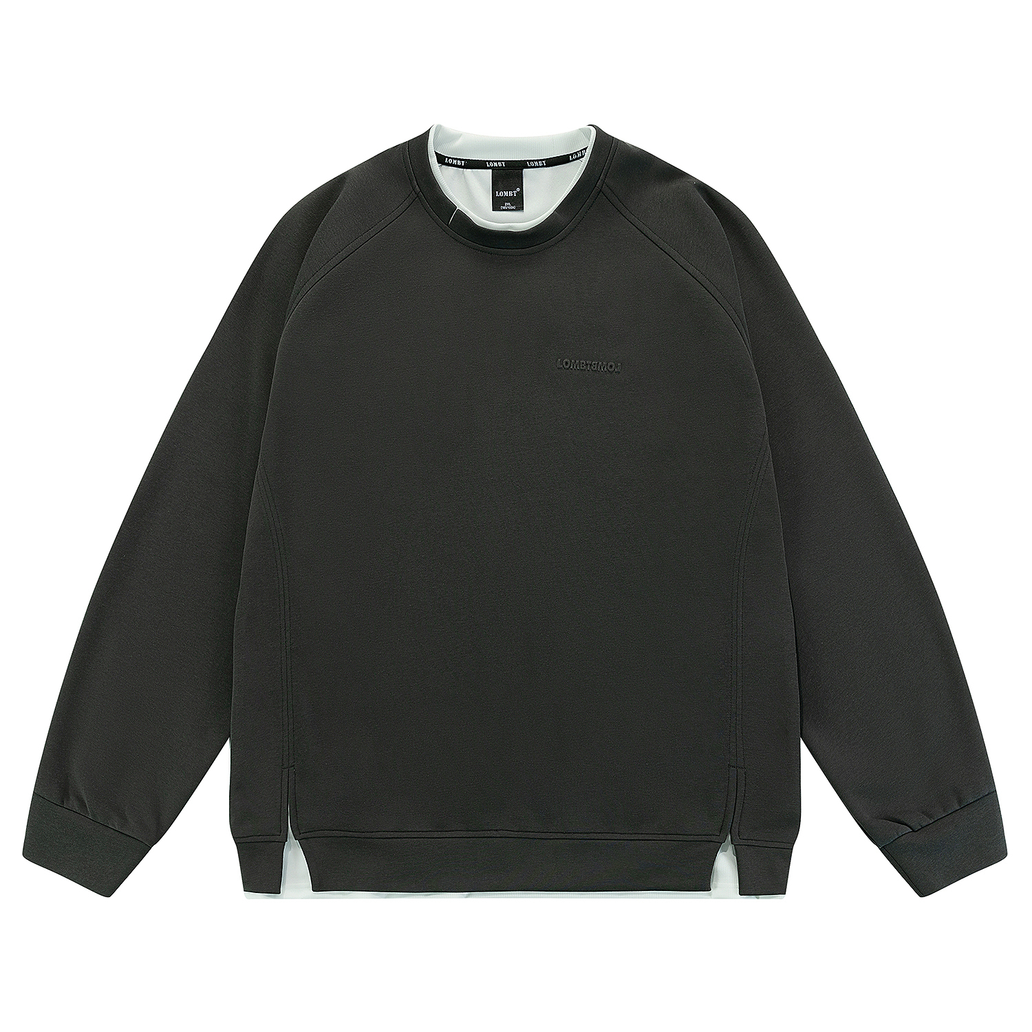 

Минималистичный структурный макет двухсоставного свитера Fall Unisex LOMBT, Темно-синий