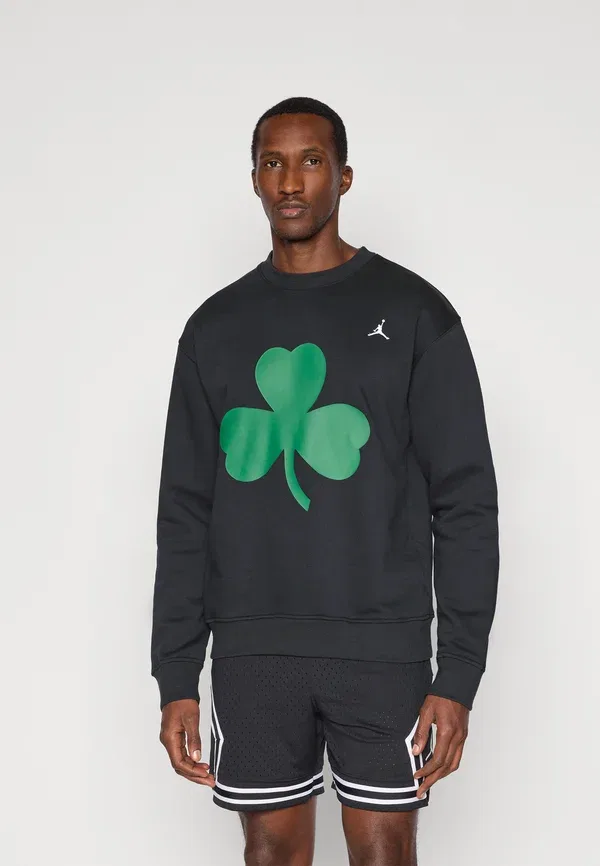 Толстовка Boston celtics crew logo club wear Jordan, черный — фото 3