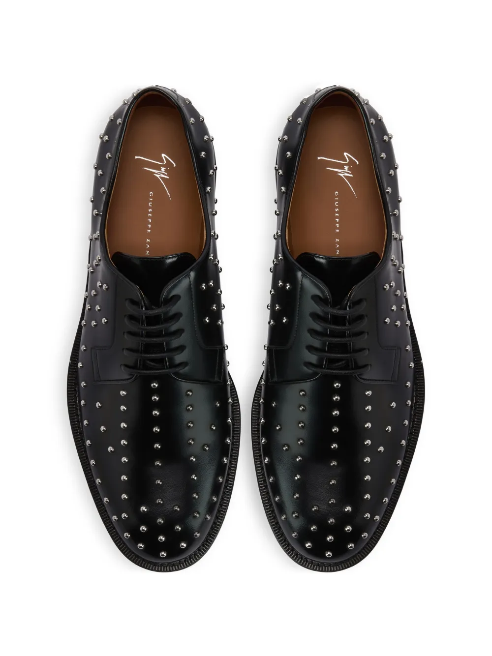 Туфли дерби Metal Dots Giuseppe Zanotti, черный — фото 4